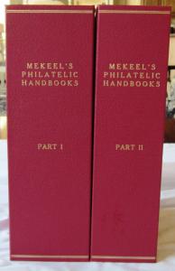 Mekeel's Philatelic Handbooks, cplt run of 46 plus Second Editions in Solanders