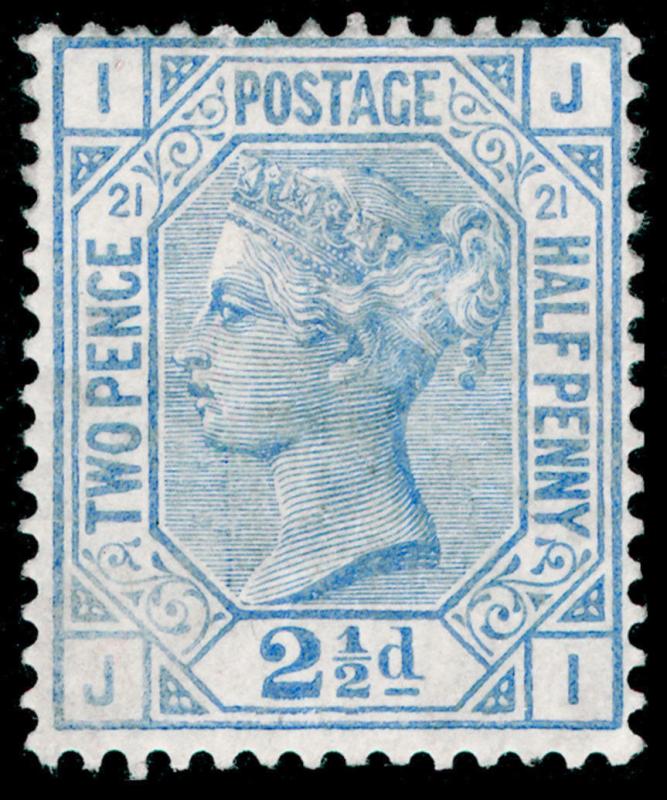 SG157, 2½d blue PLATE 21, M MINT. Cat £475. JA