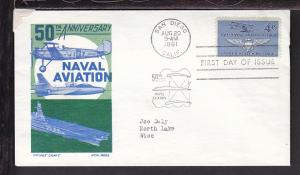 US 1185 Naval Aviation 1961 Cachet Craft Typed FDC 