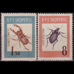 ALBANIA 1963 - Scott# 661-2 Beetles 1.5-8l LH