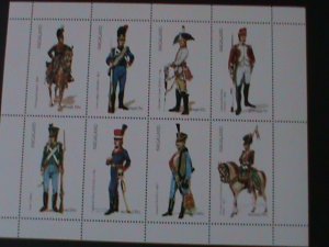 NAGALAND-WORLD UNIFORMS SOLIDERS-MNH SHEET VF-EST.VALUE $12- LOWEREST PRICE