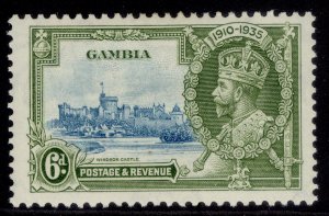 GAMBIA GV SG145, 6d light blue & olive-green, M MINT.