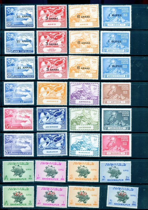 Great Britain COMMONWEALTH 1949 UPU  Complete EXCEPT FOR 2 Stamps STAMPS Mint NH
