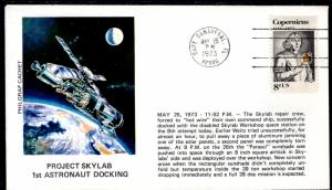 US Project Skylab 1st Astronaut Docking 1973 Philgraf Cover