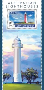 SOLOMON IS. - 2015 - Australian Lighthouses - Perf Souv Sheet -Mint Never Hinged