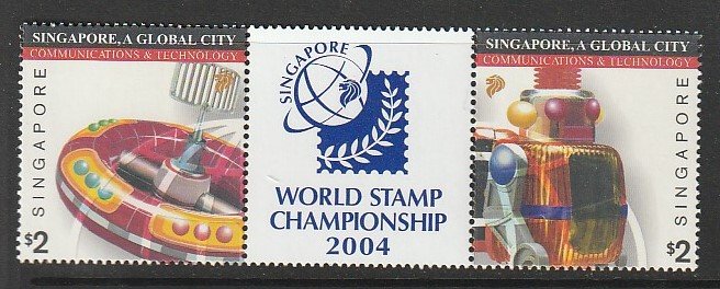 2003 Singapore -Sc 1058 - pair - MNH VF - Singapore, A Global City