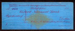 Revenue Paper, Bank Check, Scott # RN-G1, Girard National Bank Lot 200554-1