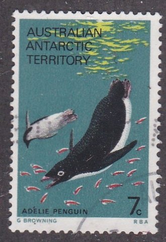 Australian Antarctic Territory # L25, Adelie Penguin, Used, 1/3 Cat.