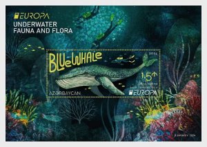 Azerbaijan - Postfris/MNH - Sheet Europa, Underwater World 2024