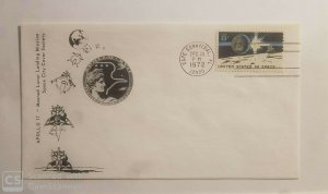 US , FDC 1972 , CAPE CANAVERAL, FL APOLLO 17 -MANNED LUNAR LANDING MISSION 