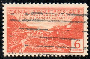 US #Canal Zone #124 VF used, fresh color