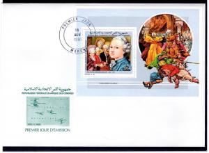 Comoro Islands 1991 W.A.Mozart Bicent.SS FDC Mi.#Block 353