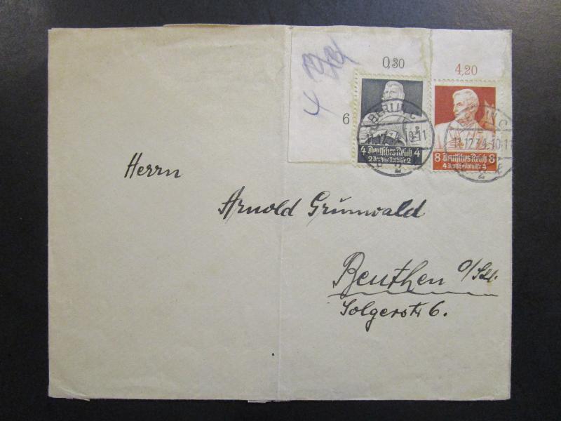 Germany 1934 Cover w/ Semi Postals / Light Fold - Z6371