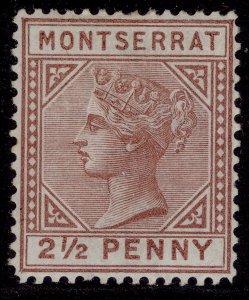 MONTSERRAT QV SG4, 2½d red-brown, M MINT. Cat £275.