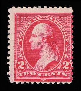 AFFORDABLE GENUINE SCOTT #252 FINE MINT OG NH 1895 CARMINE TYPE-III SCV $325