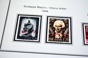 COLOR PRINTED TRIESTE [ZONES A+B] 1947-1954 STAMP ALBUM PAGES (40 illust. pages)