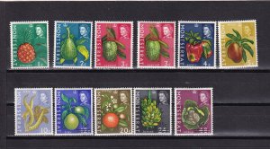 LI07 Montserrat 1965-1969 Fruit & Vegetables with Portrait of Queen Elizabeth II