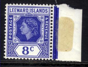 Leeward Islands 1954 QE2 8ct Ultramarine Umm SG 133 ( K1208 )