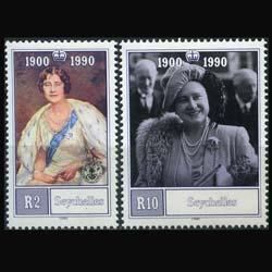 SEYCHELLES 1990 - Scott# 710-1 Queen Mother Set of 2 NH