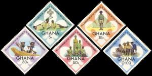 Ghana 460-464, LH, 65th anniversary of Boy Scouts