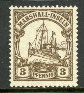 Marshall Islands 1901 Germany 3 pfg Brown Sc #13 MNH E625