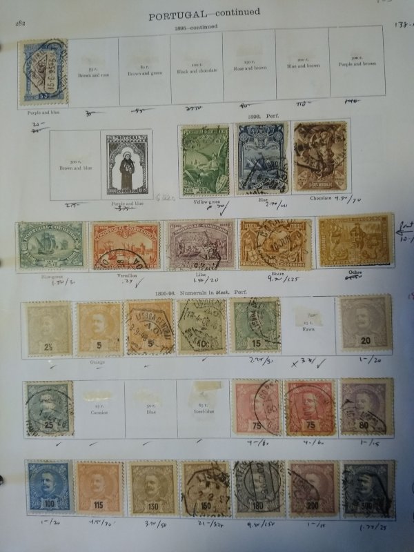 collection on pages Portugal 1880-99 CV $605