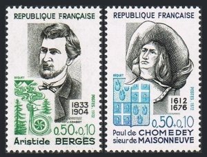 France B454-B455,MNH.Michel 1782-1783. Aristide Berges,Paul de Chomedey,1971.