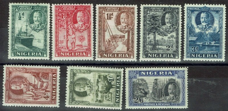 NIGERIA 1936 KGV PICTORIAL RANGE TO 2/6 */**