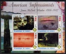 GUINEA- 2003 - Am. Impressionists, J M Whistler -Perf 4v Sheet-MNH-Private Issue