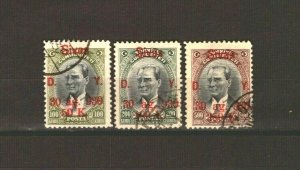 Turkey - Sc# 724 - 726 Used     /      Lot 0521823