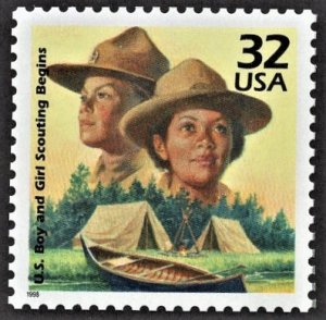 US 3183j MNH VF/XF Boy and Girl Scouting Begins Celebrate the Century 1910