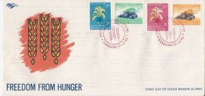 Indonesia # 585-588, Freedom From Hunger  First Day Cover