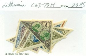 LITHUANIA #C63-70, Mint Hinged, Scott $20.95