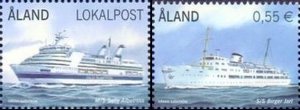 Aland islands Åland Finland 2012 Ships Passenger ferries set of 2 stamps MNH