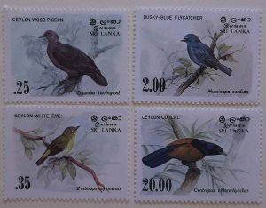 SRI Lanka 691-4  MNH Cat $8.15 Full Set  Bird Topical