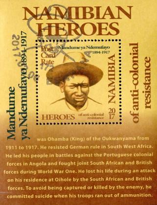 Namibia - 2017 Heroes Mandume yaNdemufayo MS Used