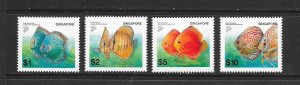 FISH - SINGAPORE #1018-21  MNH