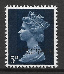 Sg 735s 5d Pre-decimal Machin 'SPECIMEN' overprint - UNMOUNTED MINT/MNH