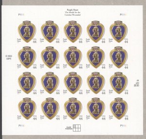 2009 US Scott #4390, 44c Purple Heart,  Sheet of 20 MNH