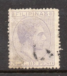 Philippines 1880s Classic Alfonso Used Value 5c. 182425
