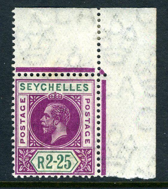 SEYCHELLES-1913 2r25 Deep Magenta & Green  unmounted mint corner marginal Sg 81