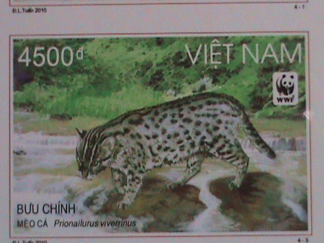 ​VIETNAM 2010-SC#3393a WWF-WORLD WILD LIFE FUND-RARE WILD ANIMALS-MNH SHEET VF