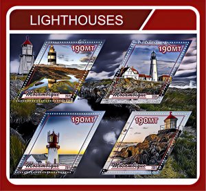 Stamps. Lighthouses 2015  year 1+1 sheets perforated