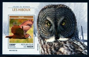 NIGER 2019 OWLS SHEET MINT NH