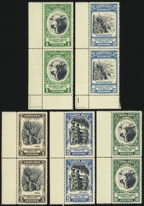 COSTA RICA Sc C197-201 VF/MNH MARGIN PAIRS - 1950 Natl. Ag. & Industrial Fair