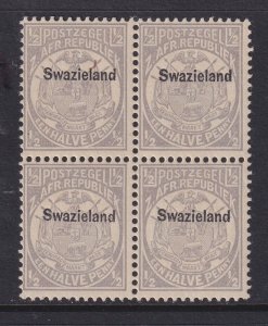 Swaziland, Scott 1 (SG 4), MNH block, signed Bloch