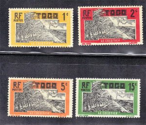 TOGO SCOTT# 216, 17, 19, 221 MH  1958