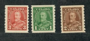 Canada Sc#228-230 M/LH/VF-EF, Cv. $42