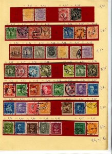 SWEDEN; 1900s-30s early Gustav issues fair used lot on page