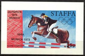 {ST183} Staffa Scotland Olympics Horses Overp S/S 0,35£ MNH Local